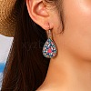 Teardrop Zinc Alloy Enamel Dangle Earrings WGB4181-02-1