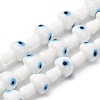 Handmade Evil Eye Lampwork Beads Strands LAMP-S069-01A-1