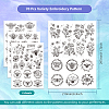 4 Sheets 11.6x8.2 Inch Stick and Stitch Embroidery Patterns DIY-WH0455-029-2