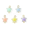 5Pcs 5 Colors Star Transparent Acrylic Connector Charms PALLOY-JF03379-1