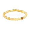 Natural Yellow Opal Rondelle Beaded Stretch Bracelets for Women BJEW-JB08956-04-1