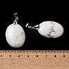 Natural Howlite Pendants G-Z055-03P-26-3