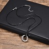 Non-Tarnish Stainless Steel Rings Pendant Necklace PW-WGAC31A-01-1