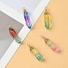 5Pcs 5 Colors Glass Pendants GLAA-YW0003-24-1