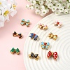 10Pcs 10 Styles 304 Stainless Steel Enamel Beads STAS-YW0003-65-4