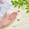 4Pcs 4 Colors Brass Micro Pave Cubic Zirconia Heart Pendant Necklaces Set NJEW-FI0001-58-10