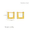 Elegant Stainless Steel Square Hoop Earrings TK6222-3