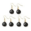 Natural Gemstone Teardrop Dangle Earrings EJEW-C051-01G-3