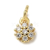 Rack Plating Brass Micro Pave Cubic Zirconia Pendants KK-K392-26G-1