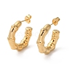 Ion Plating(IP) 304 Stainless Steel Bamboo Ring Stud Earring EJEW-K244-42G-1