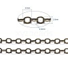 Brass Flat Oval Cable Chains CHC029Y-AB-6