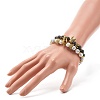 Electroplated Natural Lava Rock & Synthetic Howlite Beads Stretch Bracelets Set for Girl Women X1-BJEW-JB06924-6