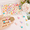 UV Plating Rainbow Iridescent Acrylic European Beads SACR-SC0001-55-3