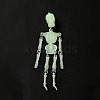 Halloween Luminous PVC Skeleton Pendants HJEW-B007-01-2