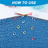  30Pcs Baking Painted Zinc Alloy Knitting Stitch Marker Rings DIY-NB0009-64-5