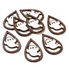 Halloween Theme Single Face Printed Aspen Wood Big Pendants WOOD-G015-05I-1