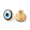 Ion Plating(IP) Resin Evil Eye Stud Earrings EJEW-E282-01G-2