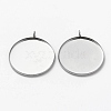 Non-Tarnish 304 Stainless Steel Pendant Cabochon Settings STAS-L253-011A-P-2
