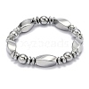 Non-magnetic Synthetic Hematite Stretchy Bracelets BJEW-K001-03A-3