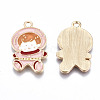 Light Gold Plated Alloy Pendants ENAM-T009-72B-RS-2