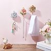  3Pcs 3 Colors Resin Rose Hook Hangers AJEW-NB0003-71-6