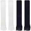 2 Pairs 2 Colors Acrylic Fibers Long Mesh Lace Gloves AJEW-CN0006-66-1