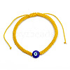 Evil Eye Lampwork Bead Braided Bead Bracelets NE0234-8-1