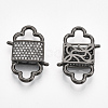 Brass Micro Pave Cubic Zirconia Clasps ZIRC-S061-136-2