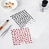 3Sheets 3 Colors Heart Pattern PVC Nail Art Stickers MRMJ-LP0002-05-1