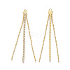 Brass Big Chain Tassel Pendants KK-S355-003-NF-1