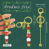 Spritewelry 5Pcs Alloy and Brass Bar Beadable Keychain for Jewelry Making DIY Crafts DIY-SW0001-16B-2