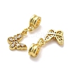 Rack Plating Brass Micro Pave Cubic Zirconia Charms KK-S398-04C-2