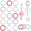 30Pcs UV Plating Opaque Acrylic Beads Frames PACR-SP0001-03-1