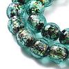 Handmade Foil Lampwork Beads Strands FOIL-K003-06B-22-2