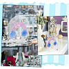 Round Transparent Acrylic Earring Display Organizer Stands EDIS-WH0035-12A-6