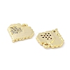 Brass Micro Pave Clear Cubic Zirconia Pendants ZIRC-P120-09G-2