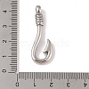 Non-Tarnish 304 Stainless Steel Hook Clasps STAS-C109-07P-3