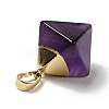 Natural Amethyst Pendants G-P474-03G-05-3