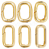 8Pcs 2 Styles Brass Spring Gate Rings KK-BBC0014-16-1