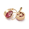 Glass Leverback Earrings EJEW-P269-02KCG-2