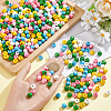 600Pcs 5 Colors Dyed Natural Wood Beads WOOD-SC0002-42-3
