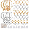 CREATCABIN 22 Pairs 2 Colors Brass Earring Hooks DIY-CN0002-61-1