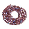 Electroplate Transparent Glass Beads Strands EGLA-A035-T3mm-L13-2