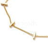 Brass Twisted Chain Curb Chain Anklets AJEW-AN00292-2