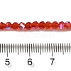 Electroplate Transparent Glass Beads Strands EGLA-A035-T3mm-L01-4