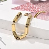 304 Stainless Steel Hexagon Link Chain Bracelets for Women Men BJEW-F488-16G-2