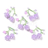 Seed & Acrylic & ABS Plastic Pearl Beaded Pendants GLAA-C028-03C-1
