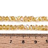 Electroplate Transparent Glass Beads Strands GLAA-N021-4mm-23-2