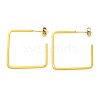 Ion Plating(IP) 304 Stainless Steel Square Stud Earrings EJEW-K295-03G-1