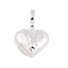 925 Sterling Silver Love Heart Pendants STER-P058-01C-S-1